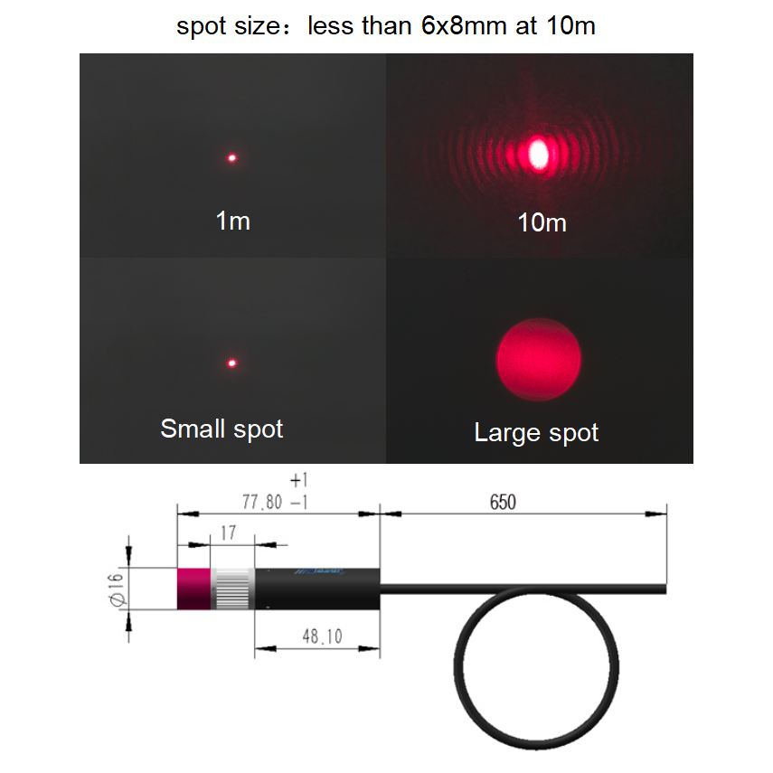 Adjustable Focusing Red Dot La - Industrial Grade Laser review and price
