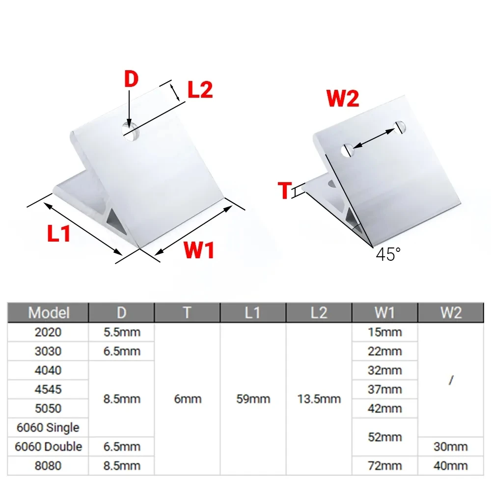 4Pcs 45 Degree Angle Corner Br - Aluminum T-Slot Profile review and price