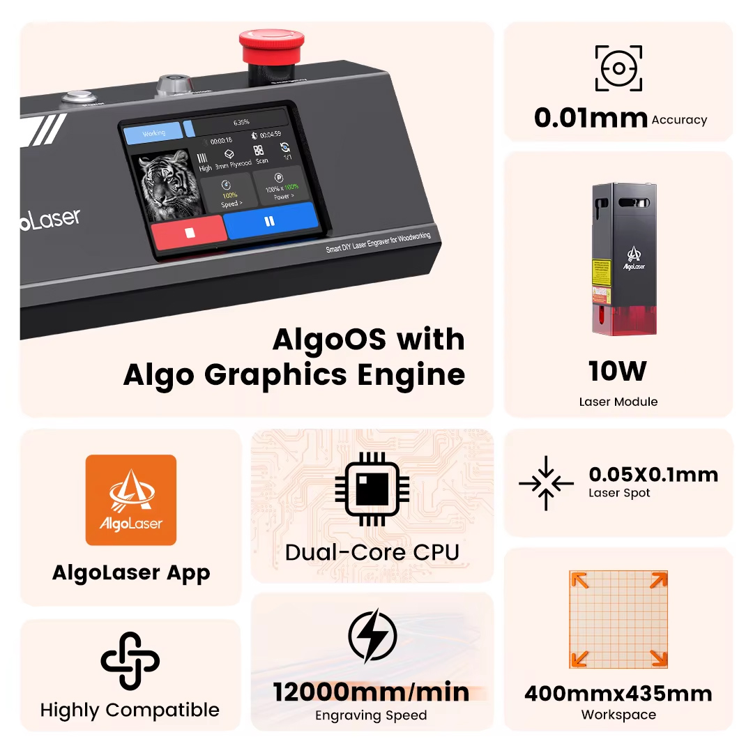 Algolaser DIY Table 40*43cm CN - Industrial Grade Laser review and price