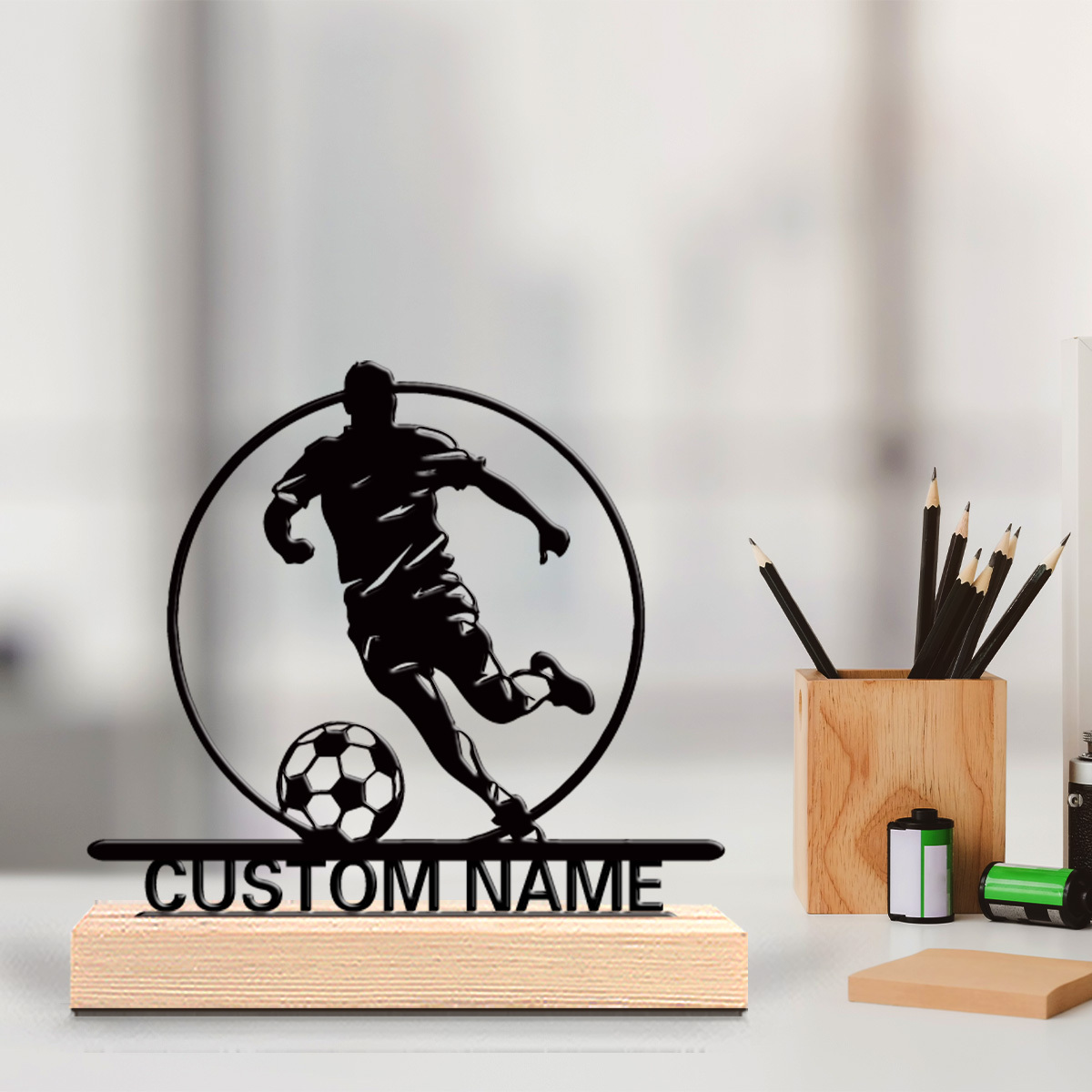 Custom Soccer Player Metal Sta - Desktop Laser Engraver review and price