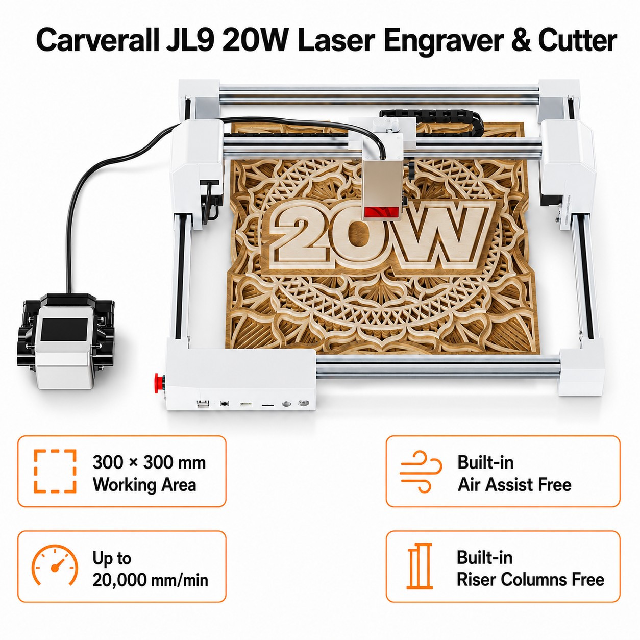Carverall JL9 20W Laser Engrav - Industrial Grade Laser review and price